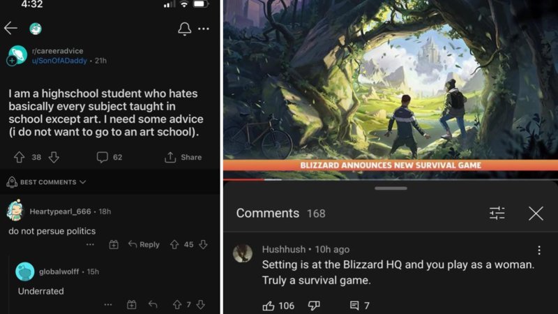 Two cursed comments in the following collection.