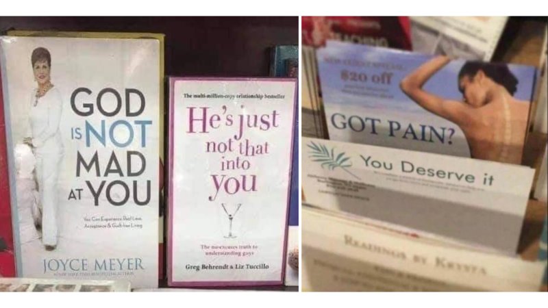 Two instances of accidental comedy in the following collection. 