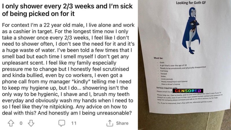 Two images from /r/sadcringe in the following collection.