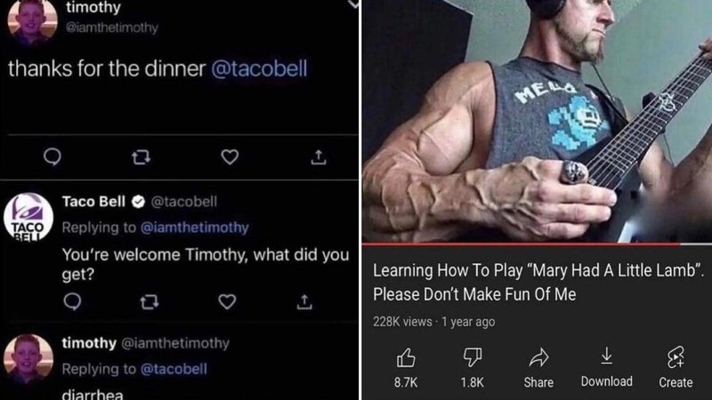 Two low-effort memes in the following collection.