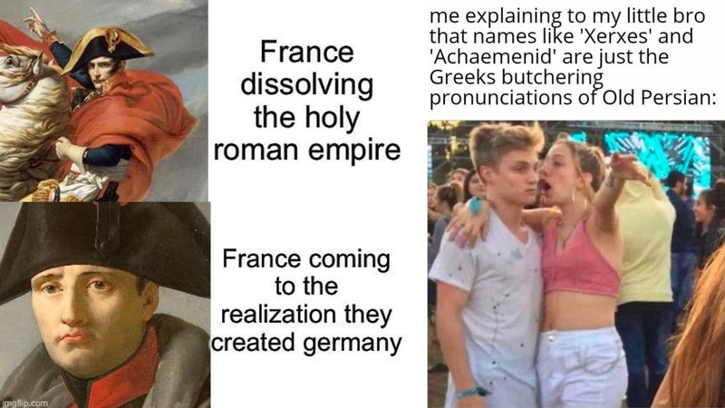 Two history memes in the following collection.