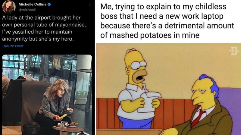 Two images from r/brandnewsentence