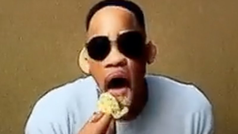 ai will smith eating spaghetti