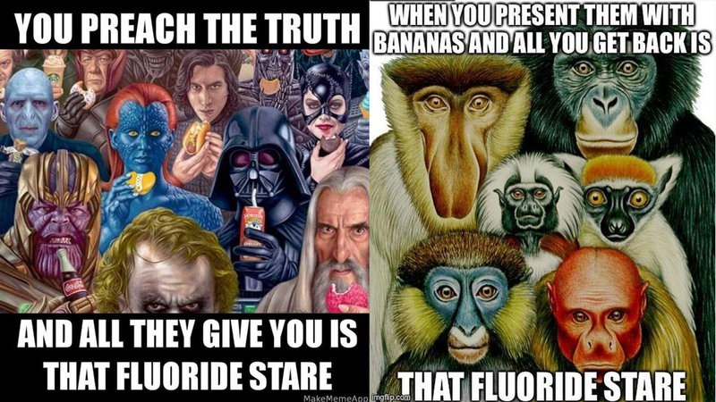 Two fluoride stare memes