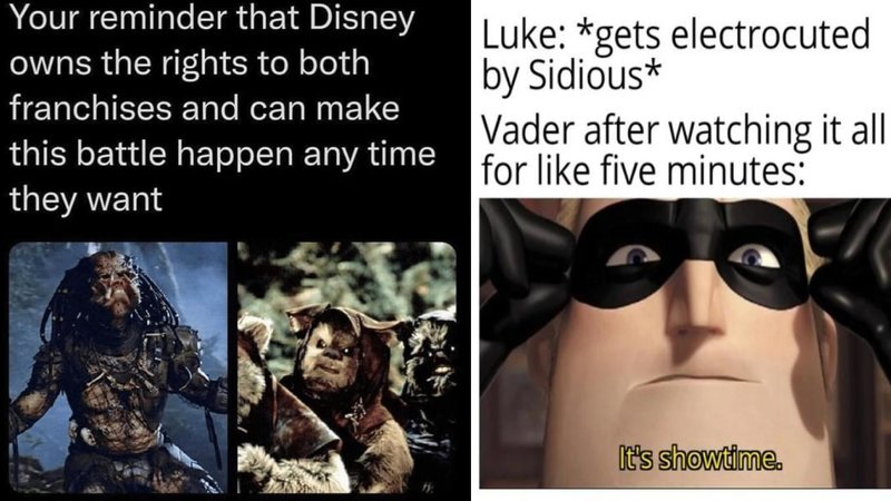 Two Star Wars memes from the following collection. 