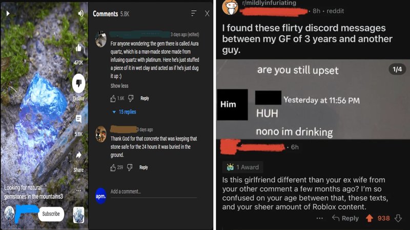 Two images from r/quityourbullshit