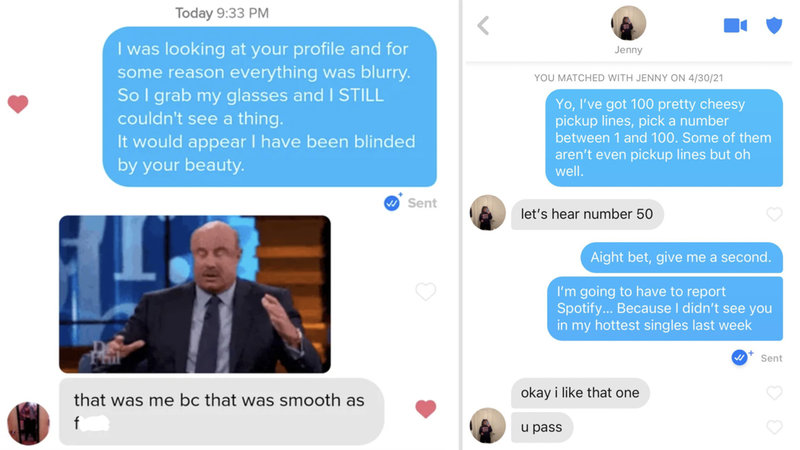 18 Distasteful And Cringeworthy Pickup Lines That Are Still Hilarious Two images from "r/tinderpickuplines."