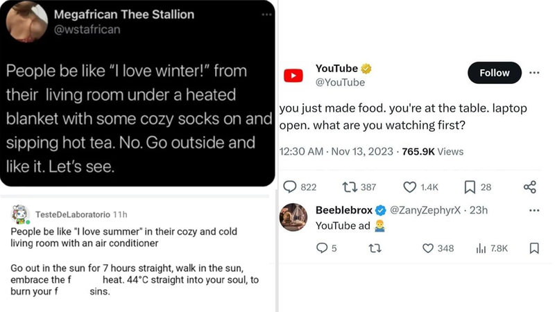 Two images from "r/clevercomebacks."