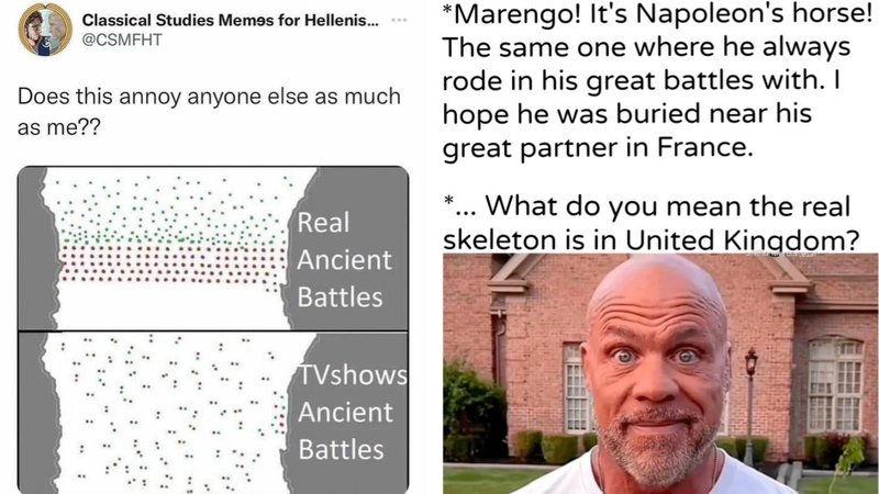 Two images from /r/historymemes.