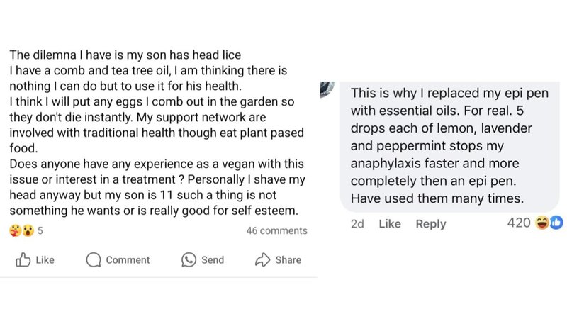 Two images from /r/s***momgroupssay