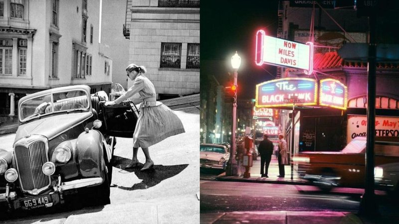 Two images of San Francisco in the past. 