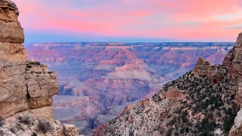 Two images of national parks.