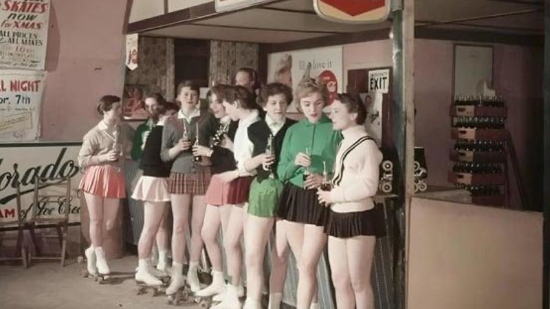 Two photos from the 1950s.