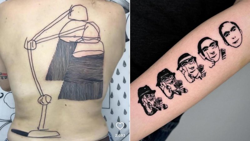 Two tattoos.