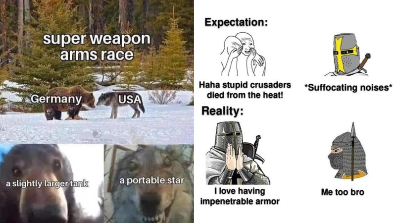 Enjoy 26 Historical Memes To Laugh And Learn Two memes.