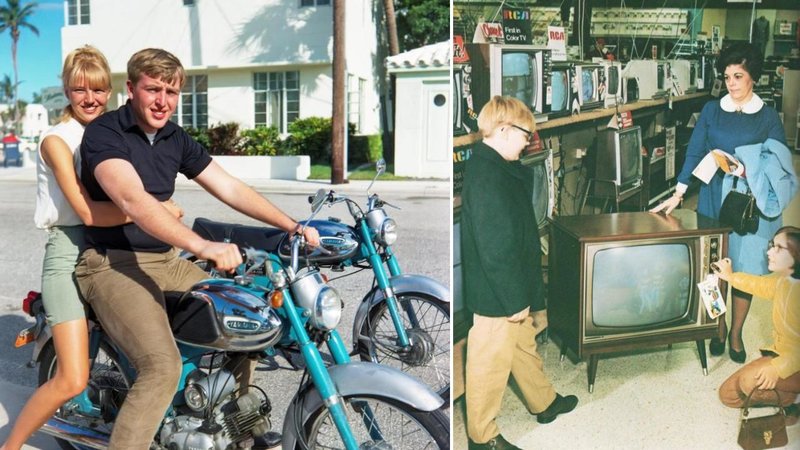 Two photos from 1968.