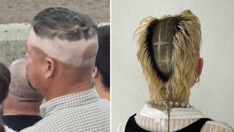 These Folks Need Refunds From Their Barbers Two photos.