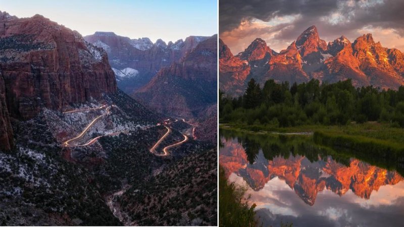 25 Beautiful Sights From National Parks Around The World Two photos.