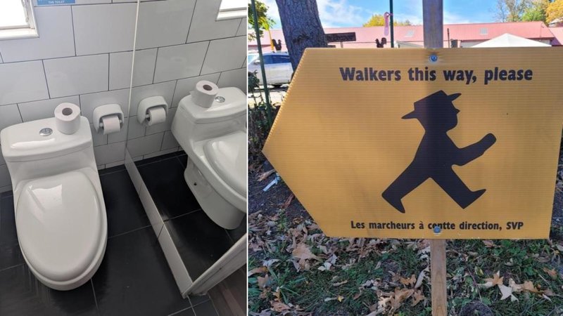 Walkers this way, please
*
Les marcheurs à centte direction, SVP