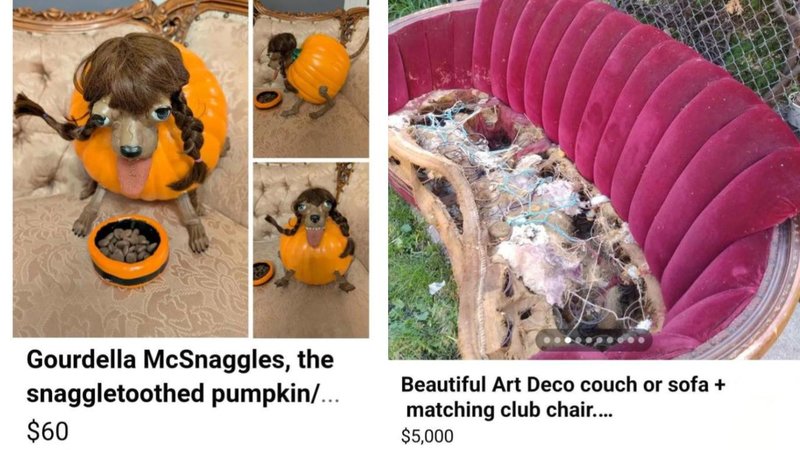 25 Strange Facebook Marketplace Finds That Are Probably Still Available Two photos.