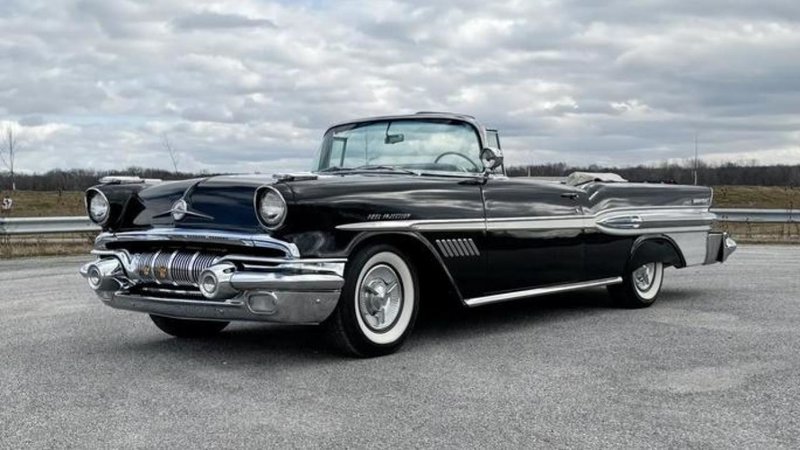 Two photos of classic cars.