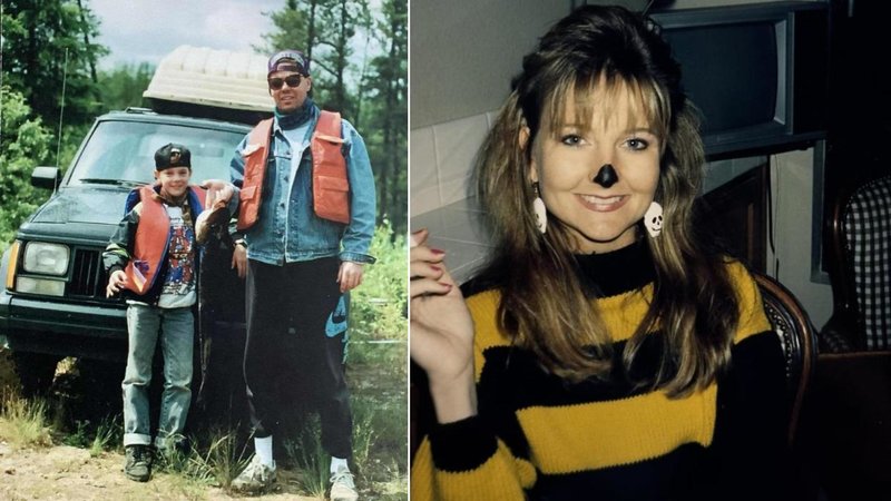 Two photos from the 1990s.