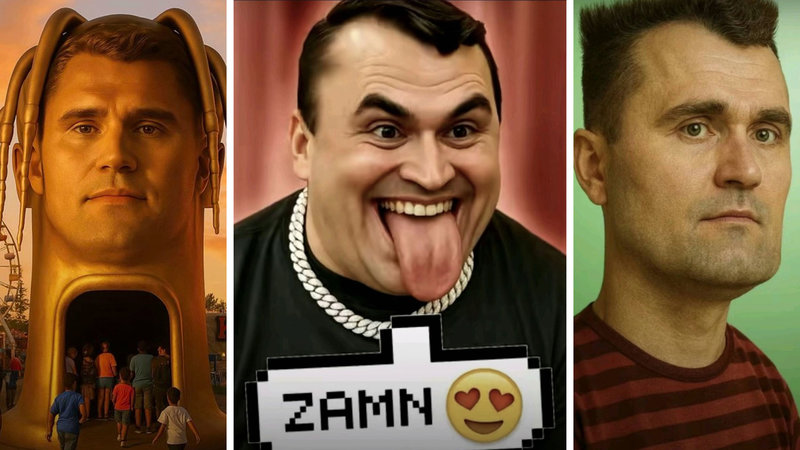 Three examples of Kirkified memes which are Charlie Kirk Face Swap memes. 