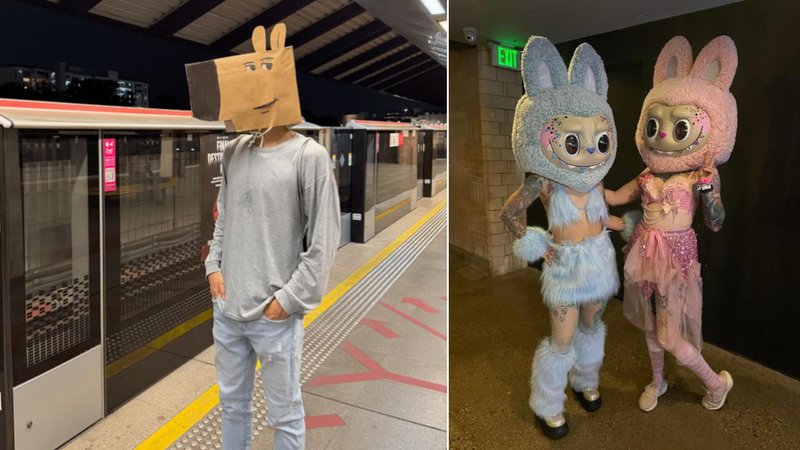 Two meme Halloween costume photos.