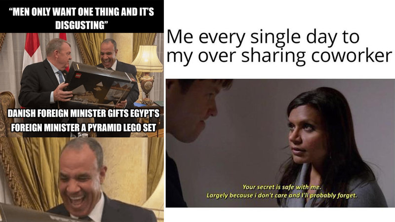 Two memes from the collection.