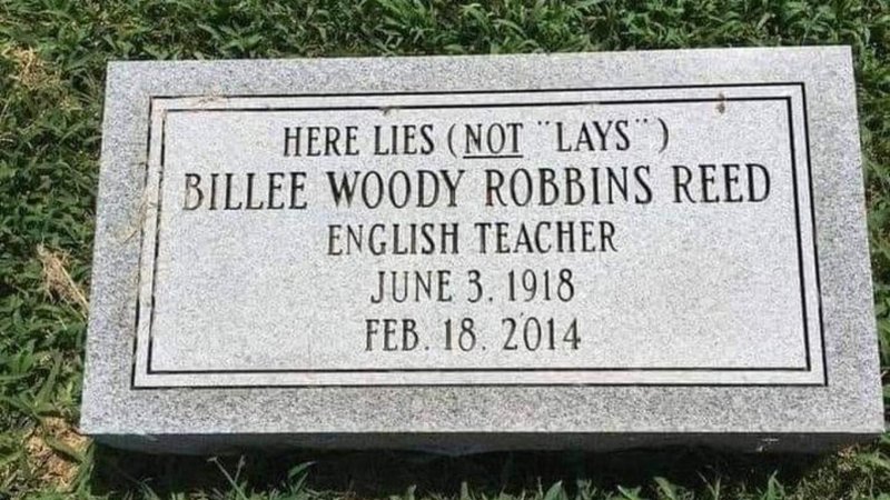 A funny headstone.
