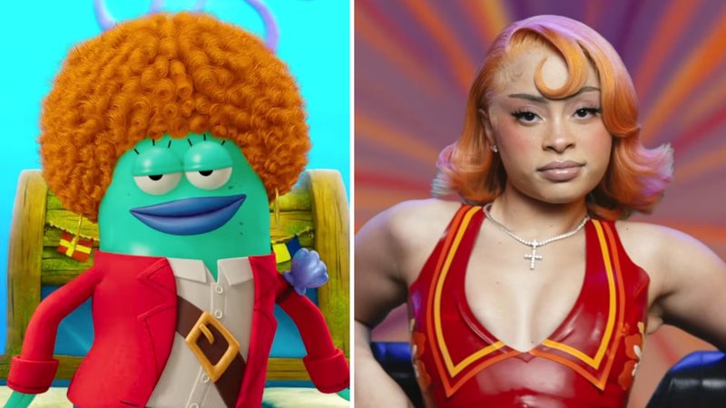 Ice Spice in the "SpongeBob Big Guy Pants Okay" video, meme and song.