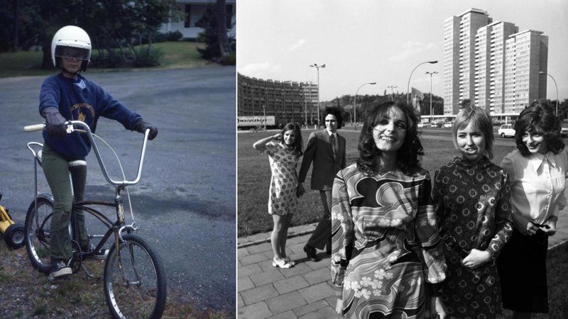 Two photos from the 1970s.