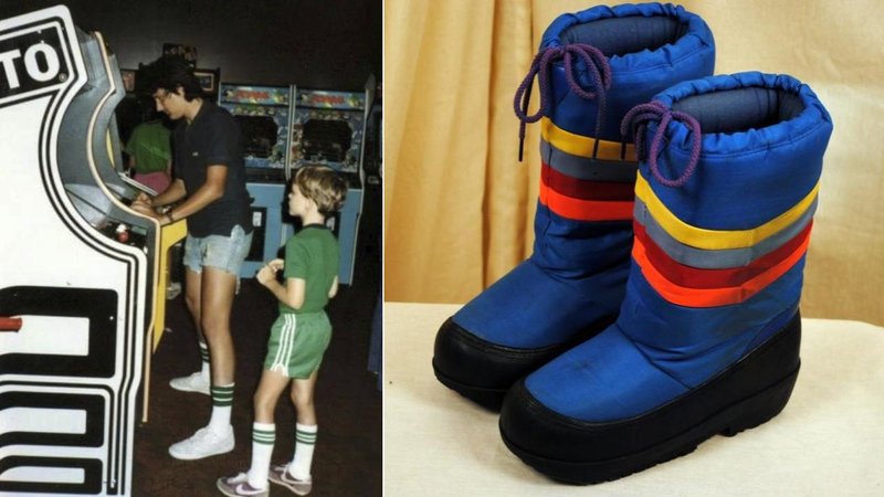 Two photos from the 1980s.