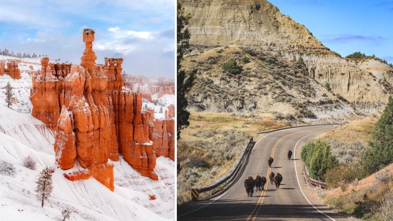 Two landscape photos.