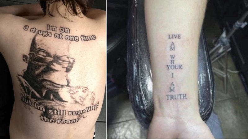 Two tattoos.