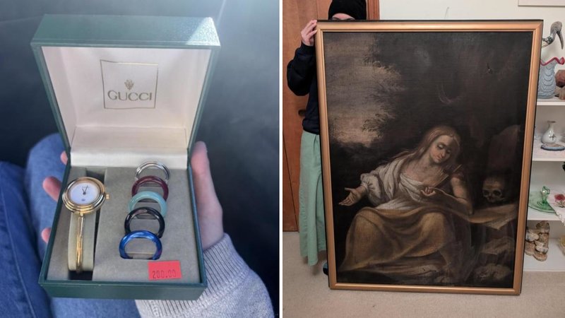 Two thrift store finds.