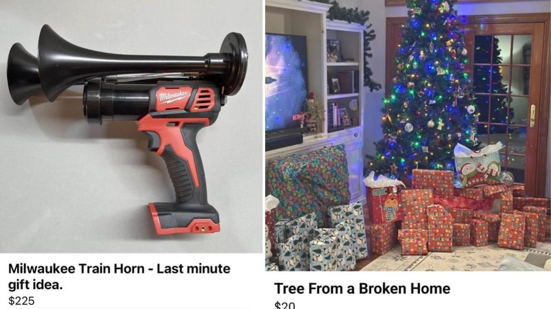Two Facebook marketplace ads.