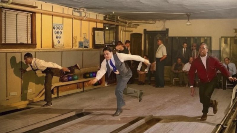 Two photos from the 1940s.