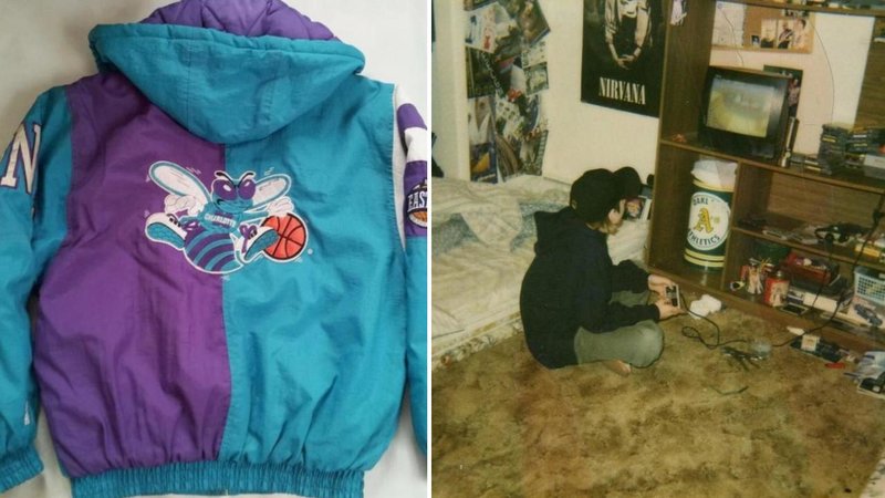 Two photos from the 1990s.