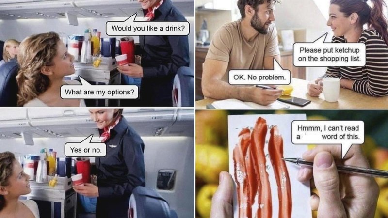 Two stock photo memes.