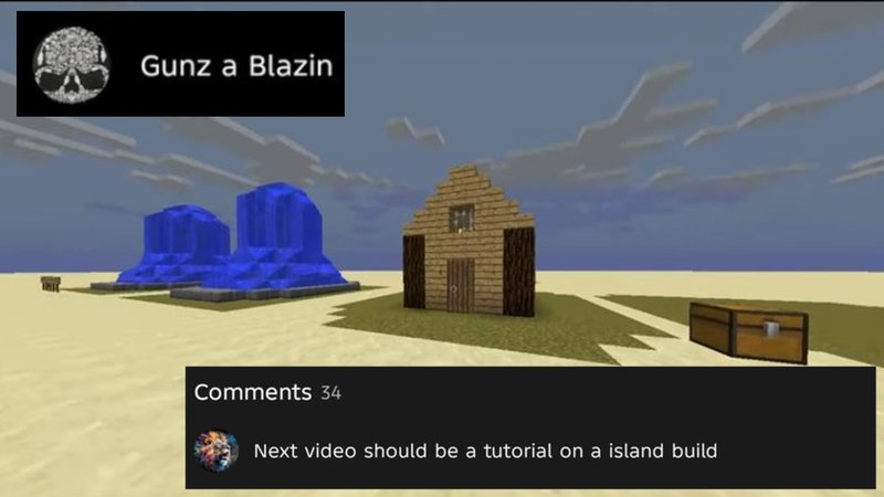A screenshot of Epstein's alleged Minecraft channel