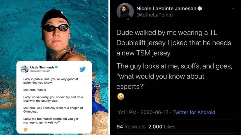 Two screenshots of conversations.