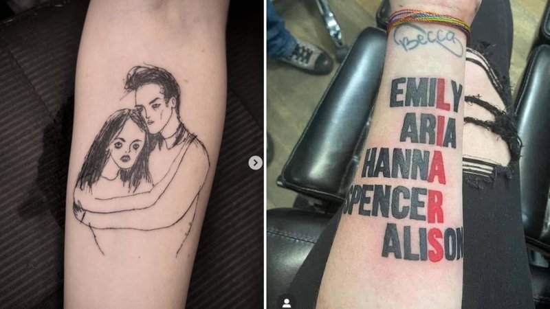 Two bad tattoos.