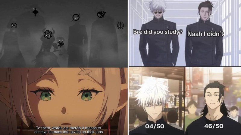 Two anime memes.