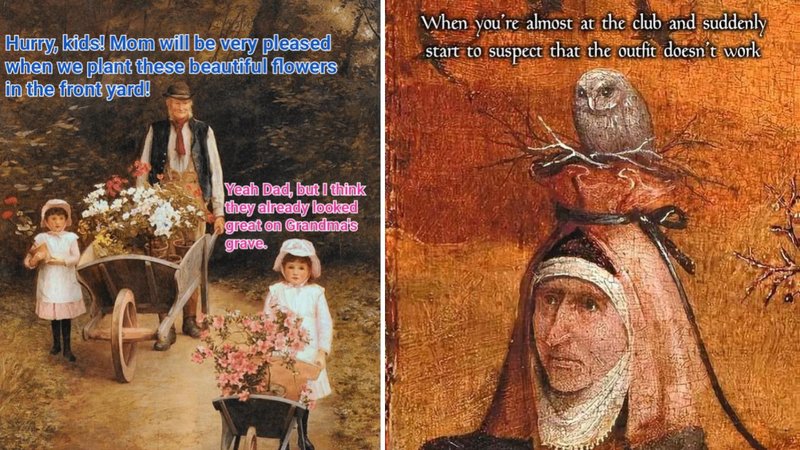 Two classical art memes.