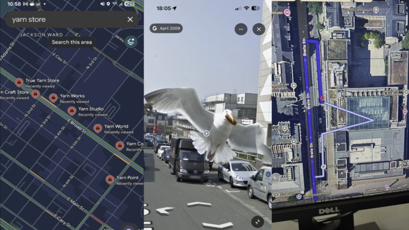 Three funny and random things found on Google Maps.