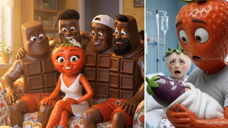 AI fruit cheating memes and videos explained.