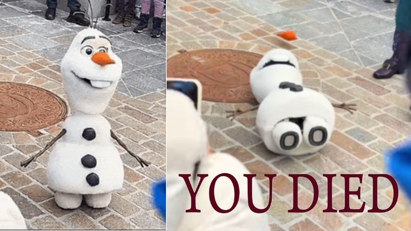 Olaf Animatronic Malfunction meme and viral video explained.