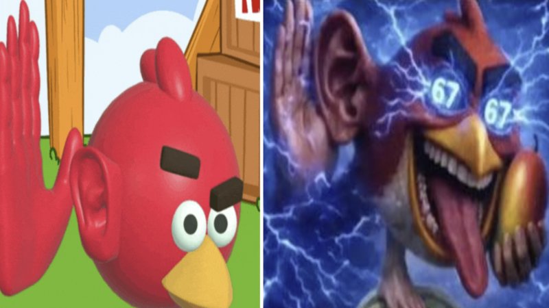 angry bird meme ear angry birds ear reaction image 