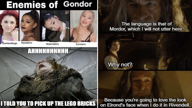 LOTR Lord of The Rings shireposting memes.